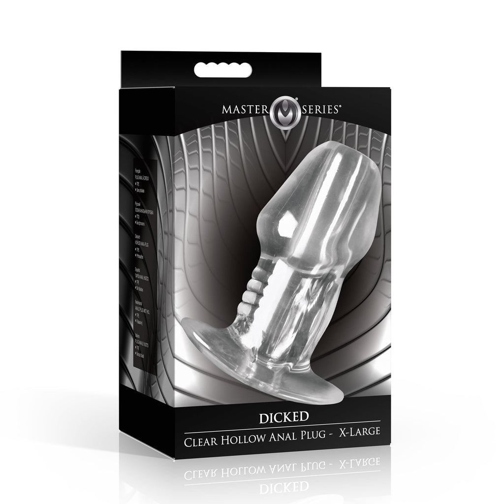 Master Series Dicked Clear HollowPlug XL