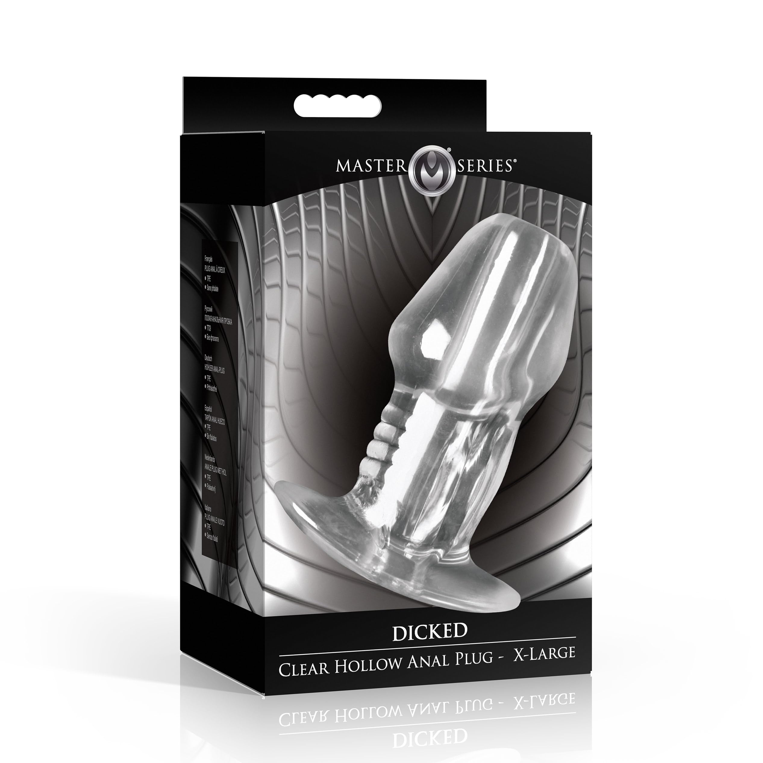 Master Series Dicked Clear HollowPlug XL