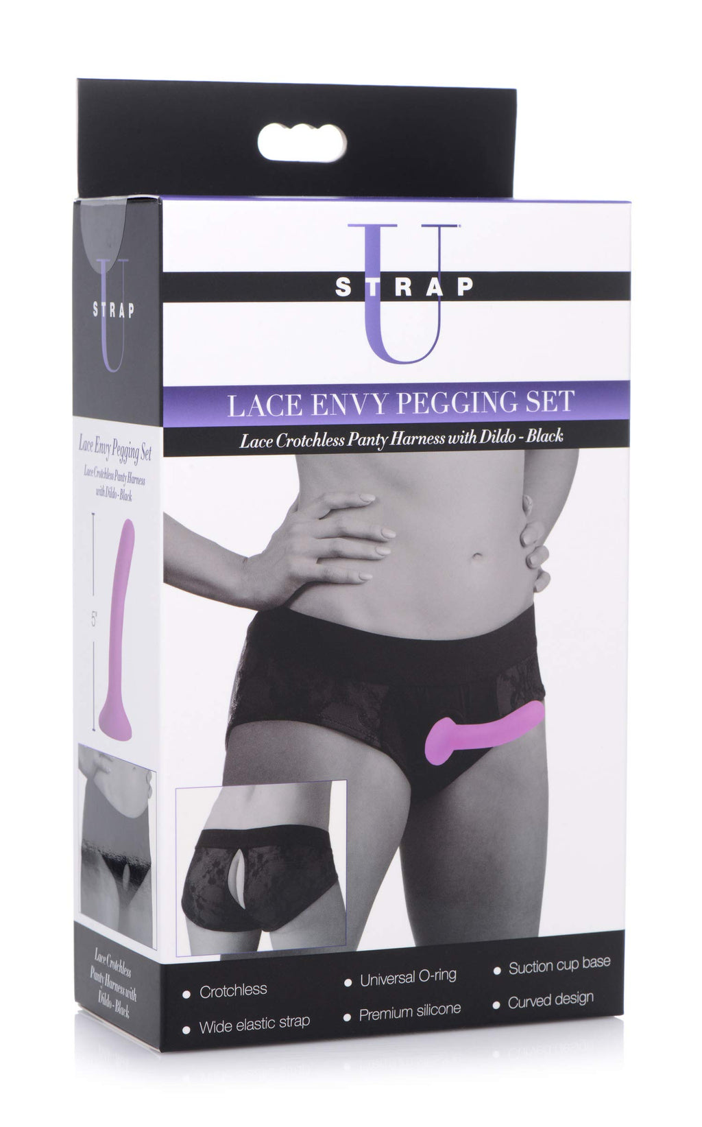 Strap U Lace Envy Pegging Set Blk