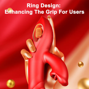 Vibrator Thrusting Dildo Adult Sex Toys, 4IN1 G Spot Vibrators Tongue Clitoral Stimulator Rose Sex Toy Dildos with 10 Vibrating