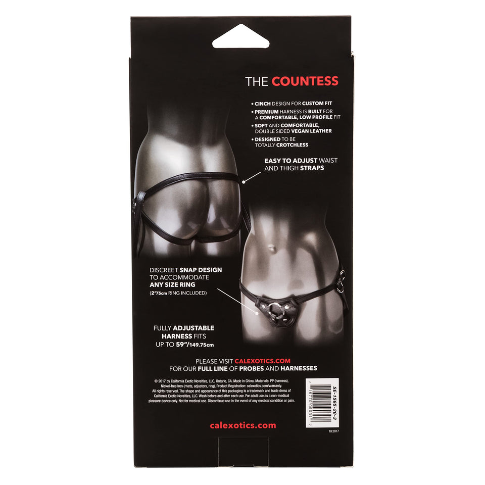 Calexotics Her Royal Harness The Countess - Premium Adjustable Bdsm Probe Strap O Plus Size Harness - Sex Toys For Couples And W