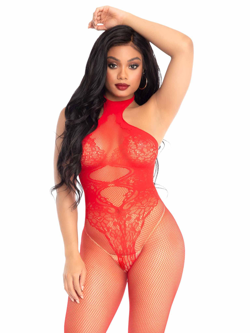 Fishnet Seamless Halter Bodyst
