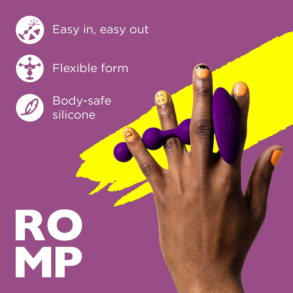 ROMP Amp Anal Beads | Adult Toys | Sex Toys for Men Women & Couples| 5 Inch Silicone Graduated Beads for Stimulation | Prostate