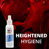 Adam and Eve 4 in 1 Pure and Clean Misting Adult Sex Toy Cleaner, Fast Acting Clear Wash, Easy to Use Spray with Fresh Scent, Fl