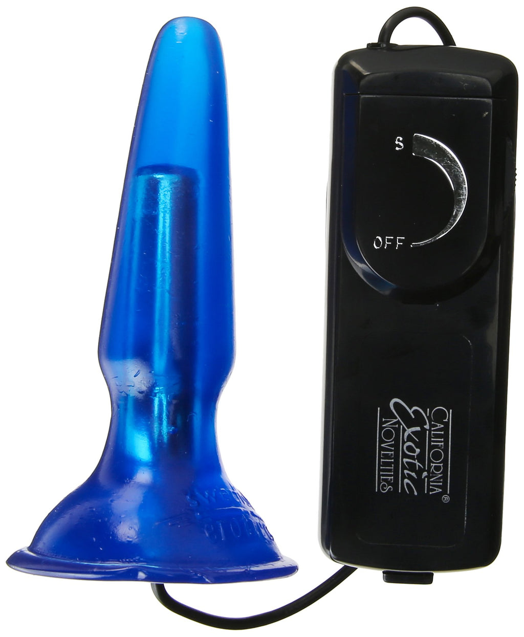 California Exotics Tush Teaser Jelly Butt Plug With Micro Bullet, Blue
