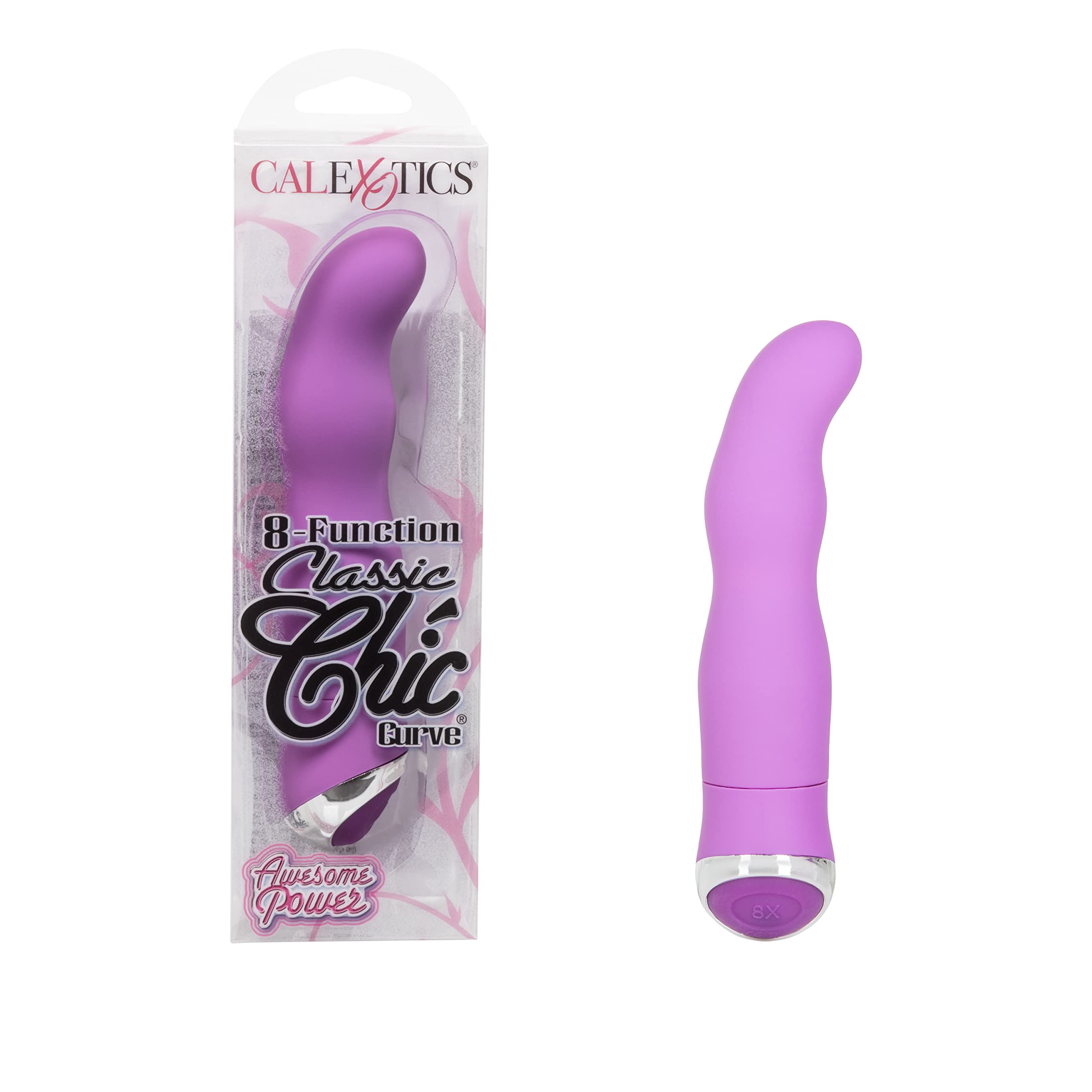 CalExotics Novelties 8-Function Classic Chic Curve Vibrator, Purple