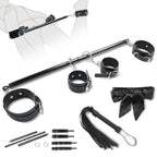 Spreader Bar Bondage Restraints BDSM Kit Couples Sex Toys, Adult Sex Toy with 4 Adjustable Cuffs, Whip & Blindfold, Bondage Gear
