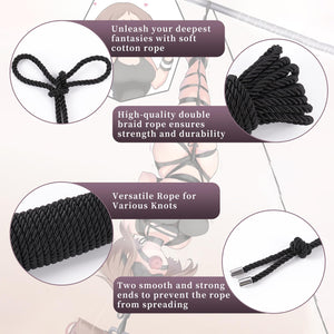 BDSM Shibari Bondage Sex Rope - BDSM Kit Adult Bondage Restraints Set Sex Toys for Beginner Women & Couples Extreme SM Slave Fet