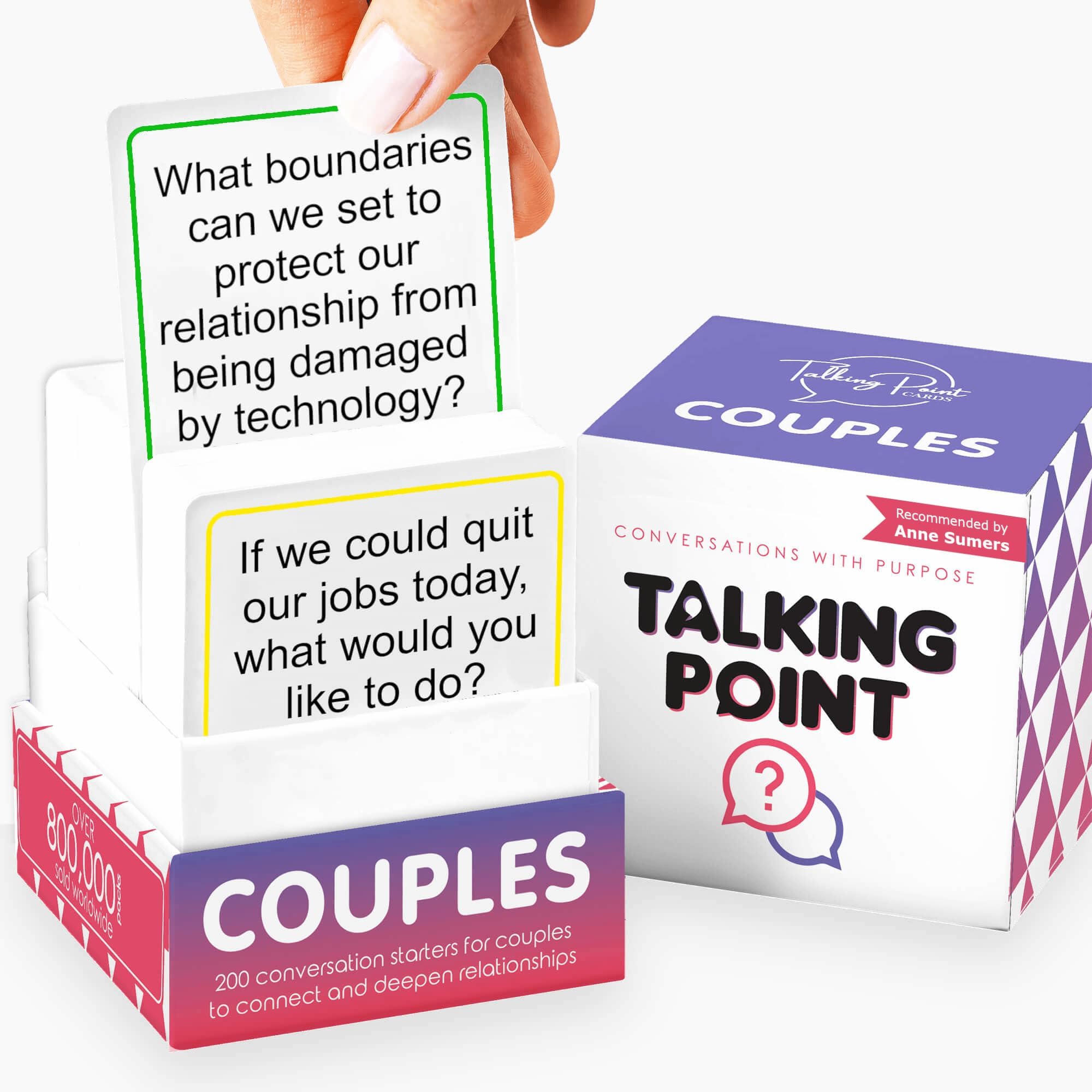 200 Couples Conversation Cards - Enjoy Better Relationships And Deeper Intimacy - Dating Card Game For Adults - Fun Couples Game For Date Night, Valentine Card Games For Couples