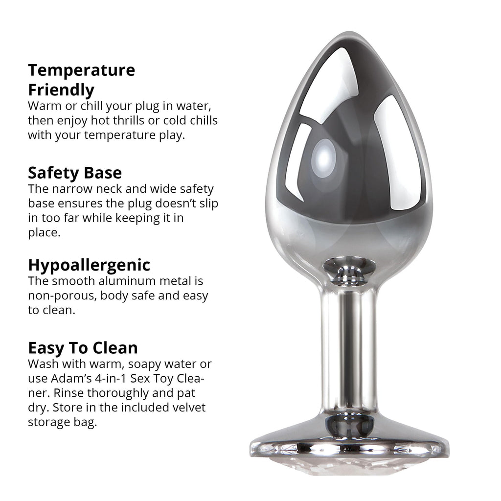 A&E Clear Gem Anal Plug Large