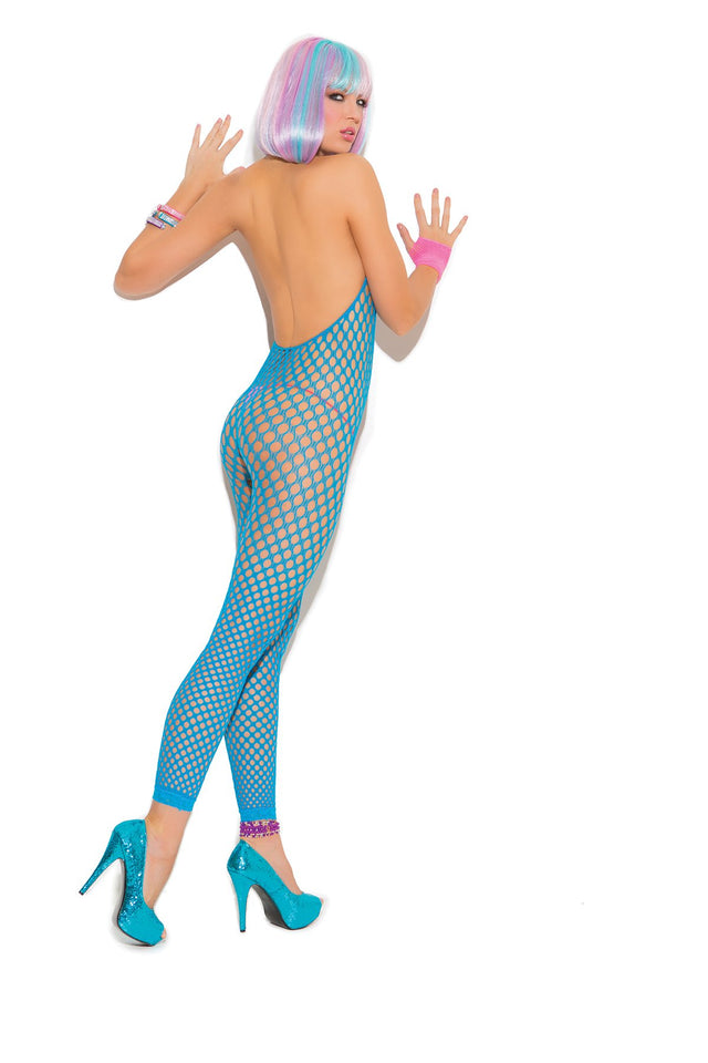 Footless Body Stocking - One Size - Neon Blue