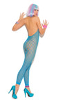 Footless Body Stocking - One Size - Neon Blue