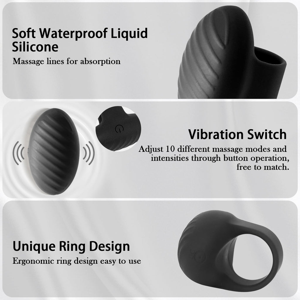 Sex Toys Finger Vibrator Mini Clitoral Stimulation Facial Eye Skin Care Tools 10 Vibration Modes Rechargeable Portable Silicone