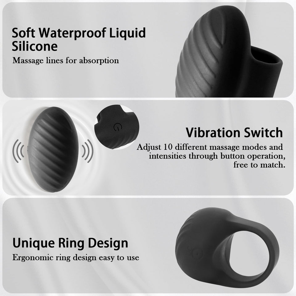 Sex Toys Finger Vibrator Mini Clitoral Stimulation Facial Eye Skin Care Tools 10 Vibration Modes Rechargeable Portable Silicone