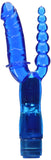 Golden Triangle Twice Da Vice Waterproof Multi-Speed Vibrator, Blue