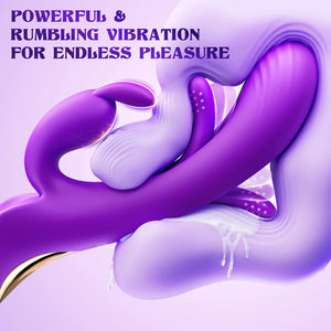 Vibrator Sex Toys for Women - 4IN1 Rabbit Vibrators Adult Toys with 7 Flapping & Vibrating & Tapping Modes, New APP G Spot Anal