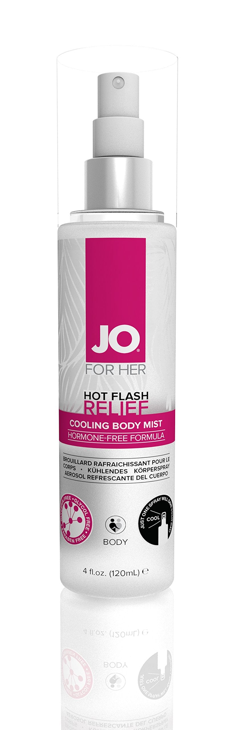 (D) Jo Hot Flash Relief Spray Cooling Body Mist 4Oz