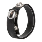 California Exotics Leather 3 Snap Ring