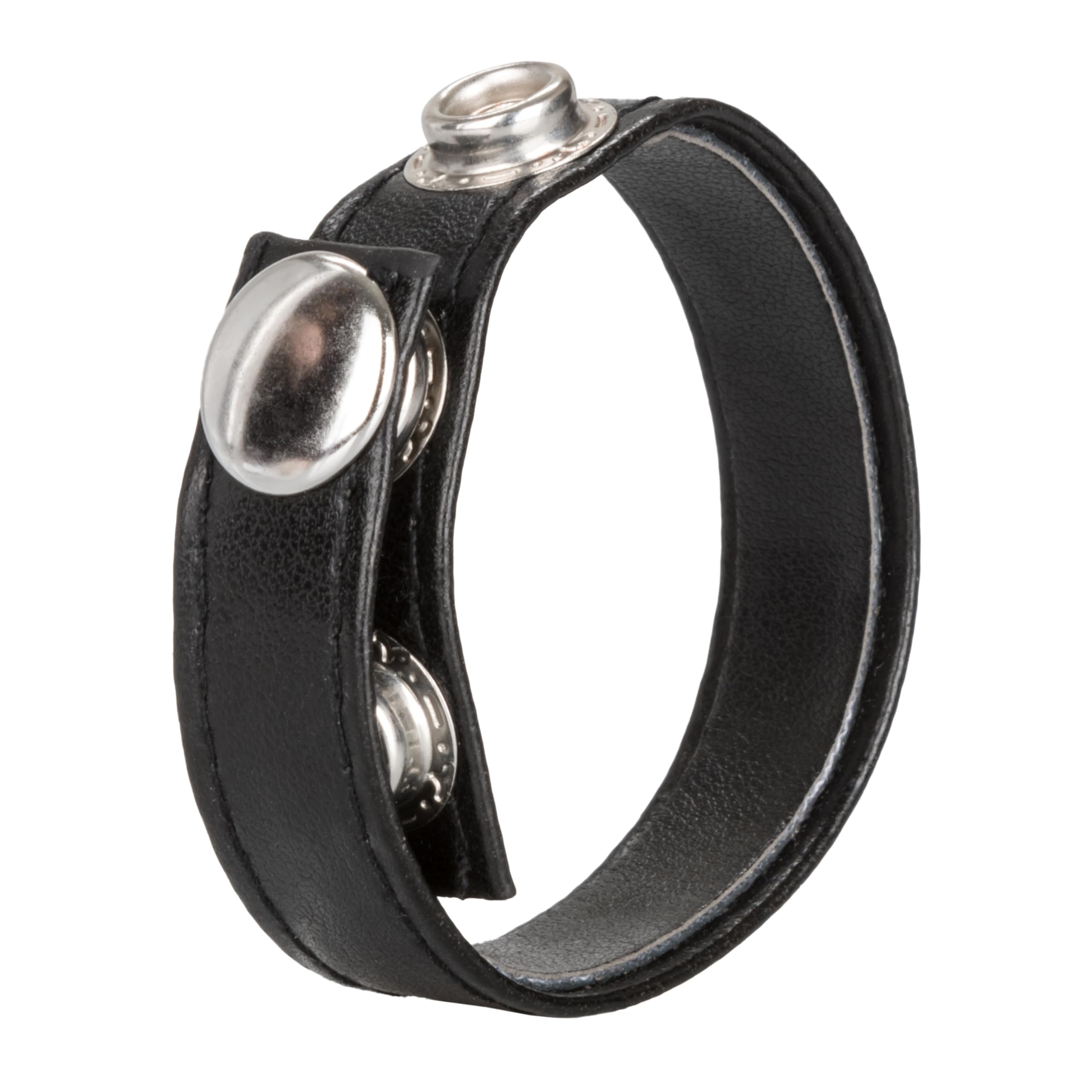 California Exotics Leather 3 Snap Ring
