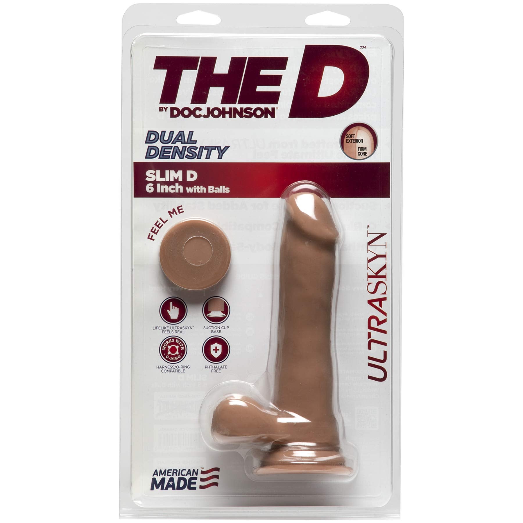The D Slim D Ultraskyn 6.5 In W/ Balls Caramel