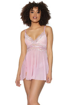 Coquette Babydoll & Thong-Pink Large-Hanging