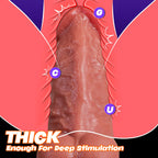 3.15'' Diameter Huge Thick Dildo Sex Toy, 10 Inch Adult Realistic Giant Big Dual Density Silicone Dildos with Strong Suction Cup
