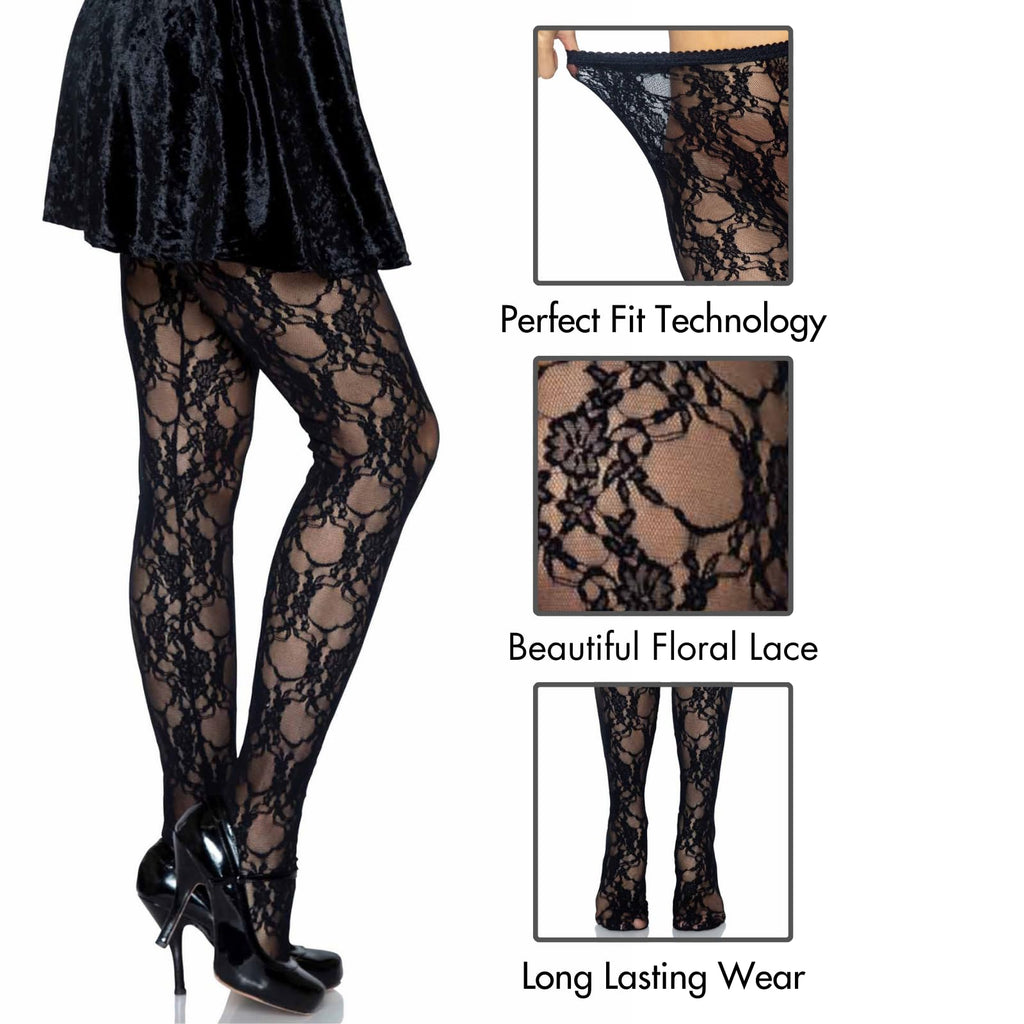 Floral Lace Tights