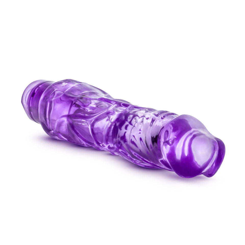 Blush Wild Ride - 9&quot; Long Soft Large 2&quot; Thick Realistic Vibrating Dildo - Multi Speed Powerful Vibrator - Ipx7 Waterproof - Body Safe - Adult Pleasure Sex Toy For Women Men Couples - Clear Purple