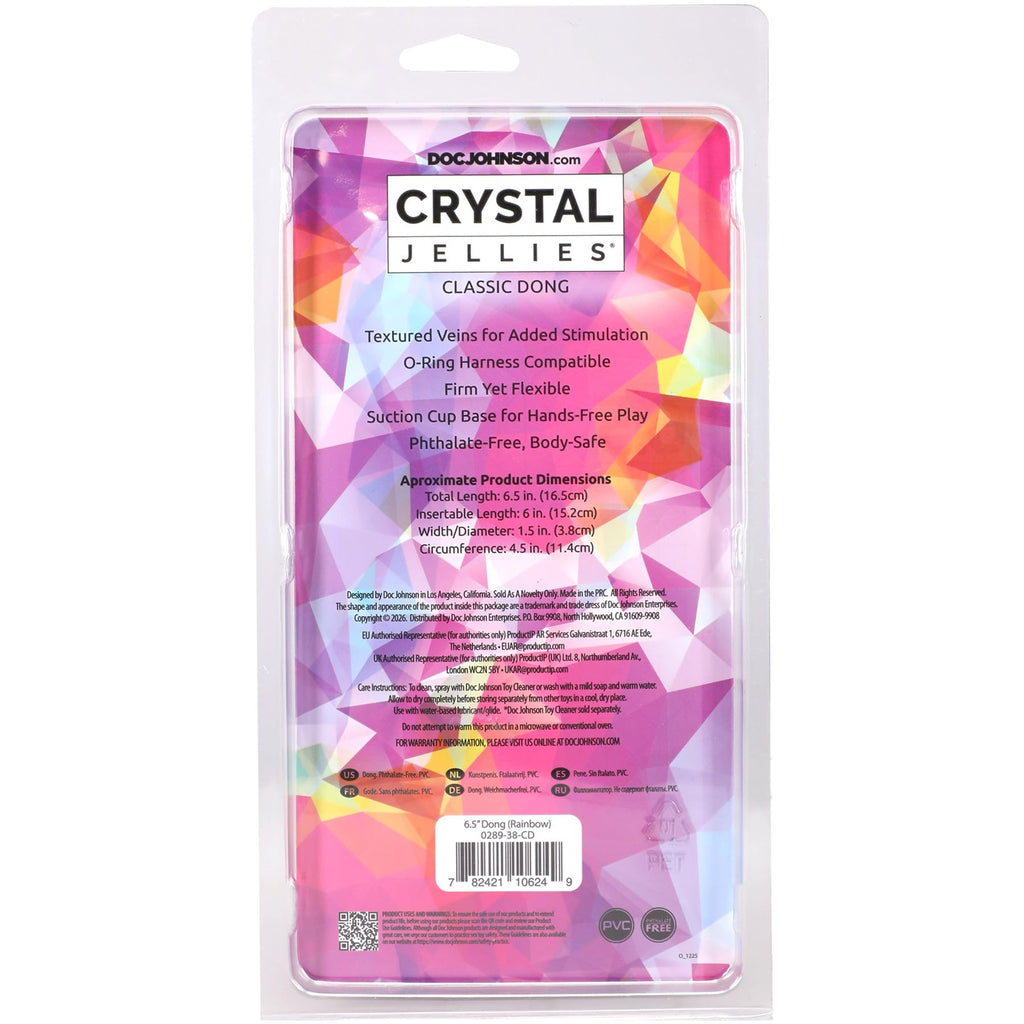 Crystal Jellies 6.5 in. Dong Rainbow