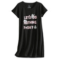 PNAEONG Womens Cotton Nightgown Sleepwear Short Sleeves Shirt Casual Print Sleepdress XTSY108-Lets Do Nothing-XL