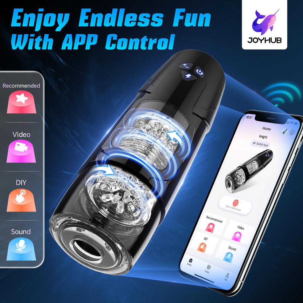 Sex Toys for Men Masturbator, Cafatop Automatic Male Masturbators with Thrusting & Rotating, Adult Male Masturbation Stroker Ele