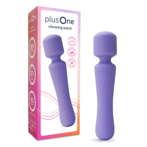 plusOne Wand Vibrator for Solo or Partner Play, Muscle Relaxation, Sex Toy Made of Body-Safe Silicone, Waterproof, Rechargeable,