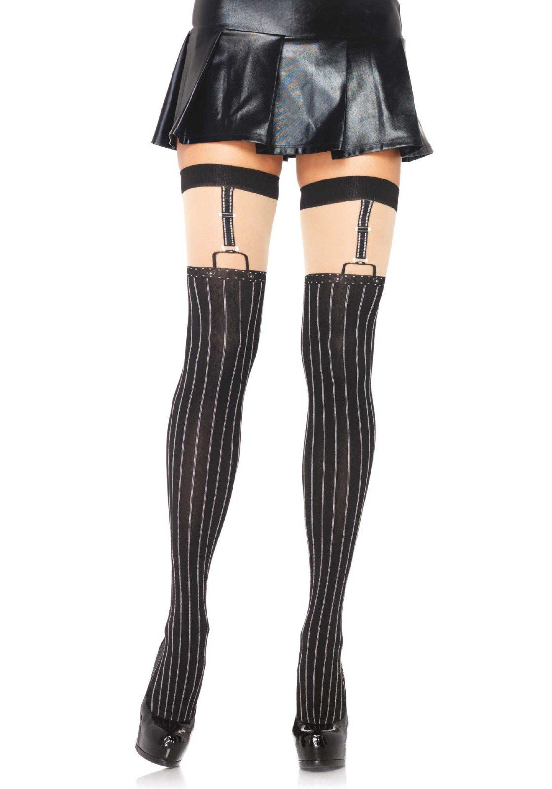 Spandex Opaque Pinstriped Susp