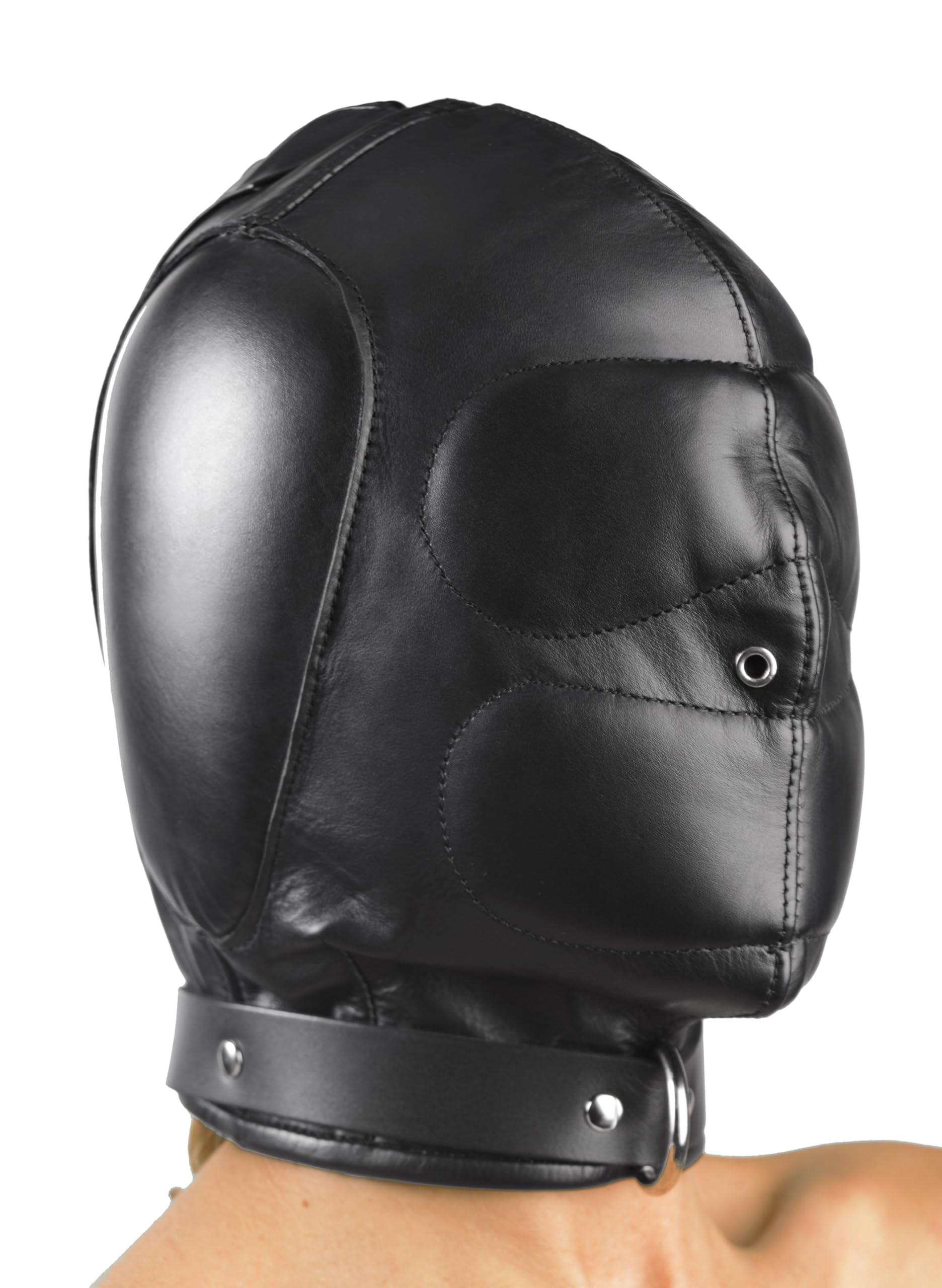 Padded Leather Hood, Medium/Large