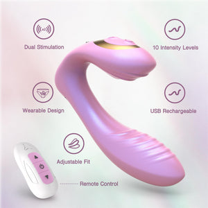 Tracy 's Dog Wearable Clitoral G Spot Vibrator, Remote Control Adult Toys for Women Couple, Flexible Vibrating Sex Toy Panty Vib