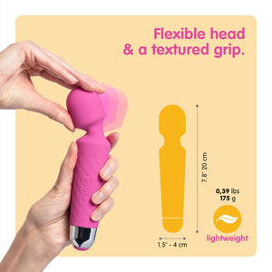 Oliver James Vibrator Wand for Women (Small) | Quiet Vibrating Dildo with 20 Patterns and 8 Speeds for Sexual Pleasure | Adult S
