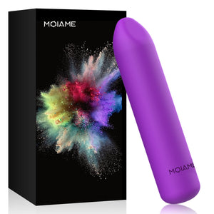 Small Bullet Vibrator for Women: Waterproof Mini Clit Vibrator with 10 Modes, Full Silicone Vibrating Finger Massager for G Spot