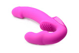 Strap U Evoke Rechargeable Vibrating Silicone Strapless Strap On, Pink