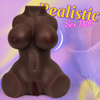 Ebony-Skin Sex Doll Male Masturbator with Perky Boobs Vagina and Tight Anal Sex Toys for Men Masturbation, Goyha 3 in 1 Adult To