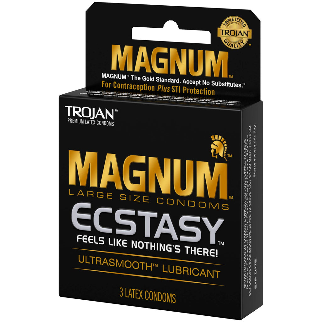 Magnum Ecstasy Large Size Condom, 3 Count (Pack Of 6)