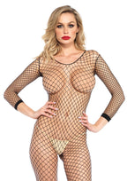 Lycra Industrial Long Sleeves Bodystockin O/S Black