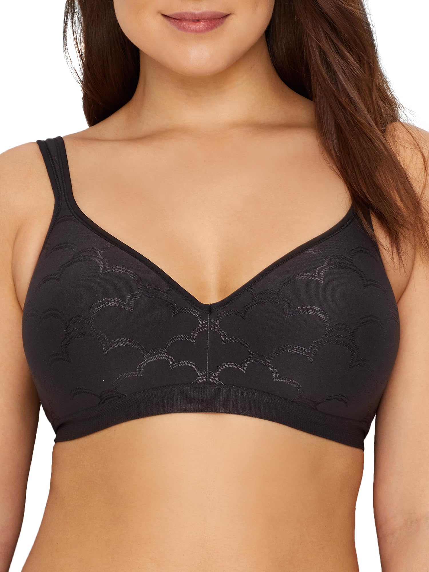 Bali Comfort Revolution Wire-Free Bra 36B, Black Cloud