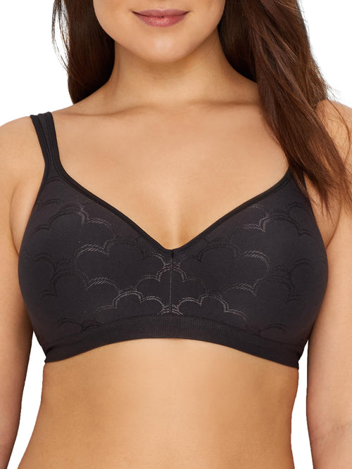 Bali Comfort Revolution Wire-Free Bra 36B, Black Cloud