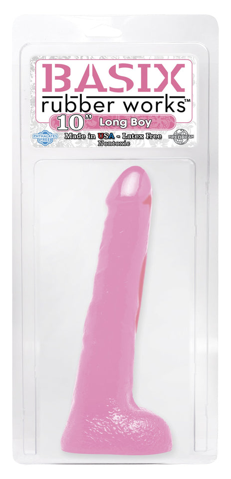 Basix Rubber Works 10-Inch Long Boy, Pink