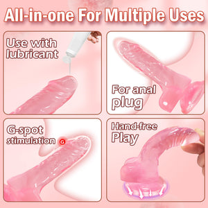 5.2 Inch Soft Anal Dildo with Powerful Strong Suction Cup, Small Anal Plug Dildos for Beginner, G-Spot Stimulation & Anal Traini