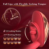 G Spot Vibrator with Tongue Licking Clitoral Stimulator, Women Adult Sex Toys, Flexible Female Clitoris Vibrators with 10 Lickin