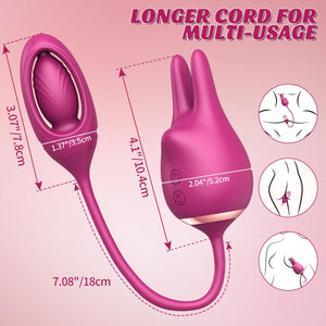 Sex Toys Rabbit Vibrator for Women - BOMBEX Original 3in1 Rabbit Sex Toy,Julie Rabbit Vibrators,Adult Toys Female Sex Toy for Co