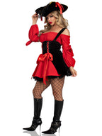 Leg Avenue Women'S Vixen Pirate Wench Costume, Red/Black, X-Large