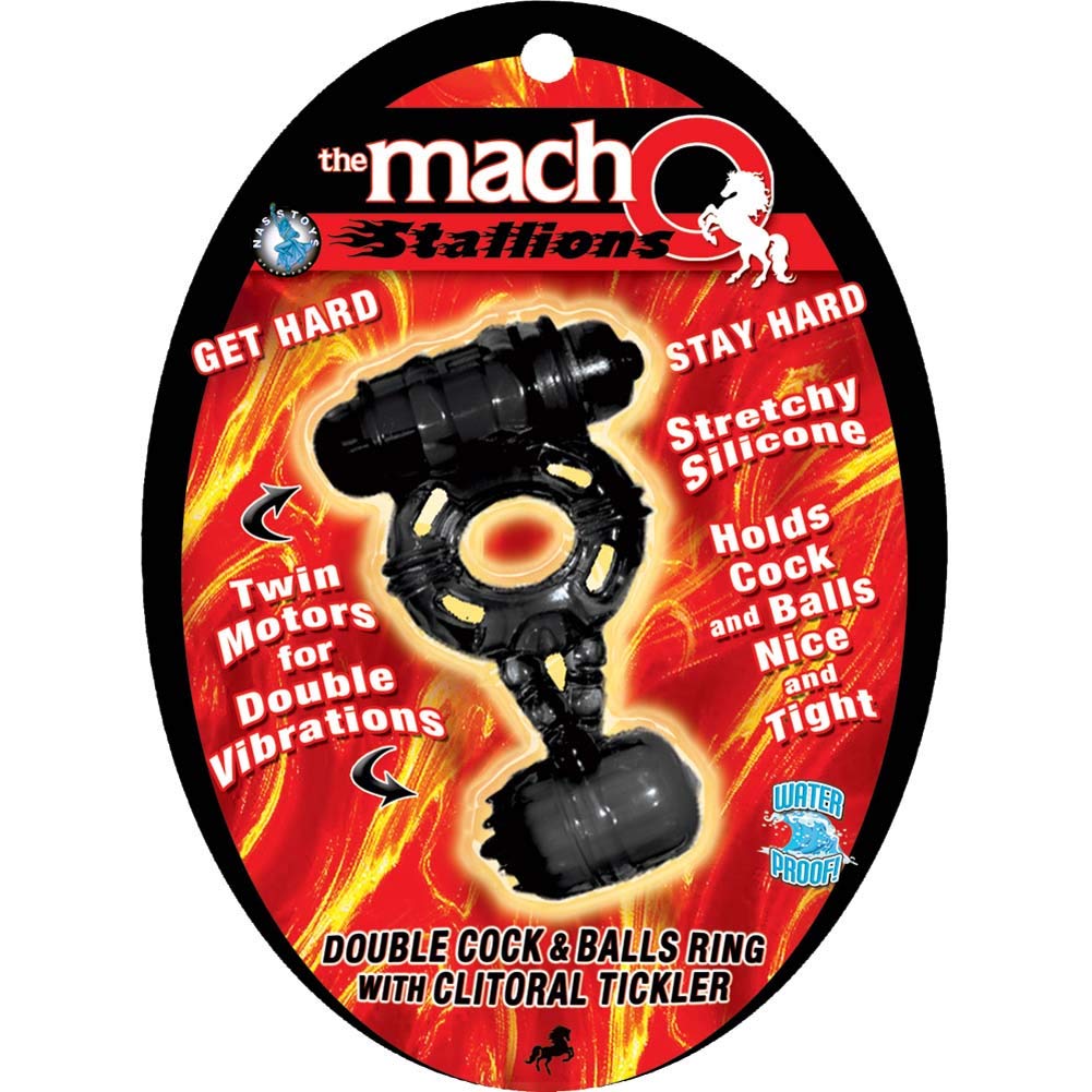 Macho Cock And Ball Ring With Clit Tickler