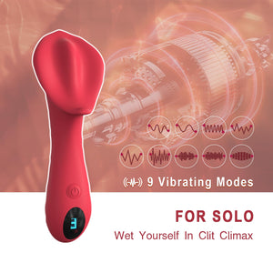 Vibrator Wand Women Sex Toys - 3 In 1 Clitoris Vagina Labia Vibrator, LCD Clitoral Stimulator 9 Vibration, Vibrating Nipple Bull